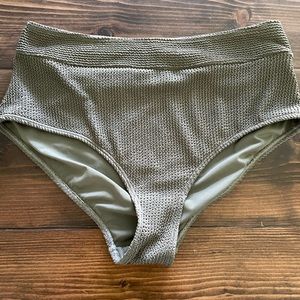 Page High Waisted Swim Bottoms - Hideaway Olive
